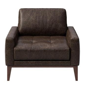 Musso Tufted sötétbarna bőrfotel - MESONICA kép