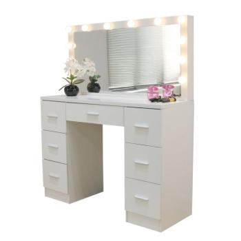 Nagy öltözőasztal fehér, világítással 80 x 40 x 110cm kép