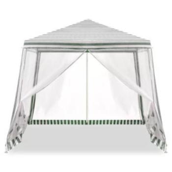 Nagyméretű kerti pavilon szúnyoghálóval - fehér, 3 x 3 m kép