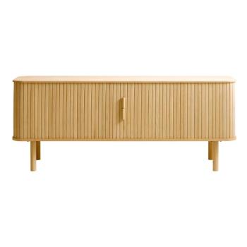 Natúr színű TV-állvány tölgyfa dekorral 160x56 cm Cavo – Unique Furniture kép