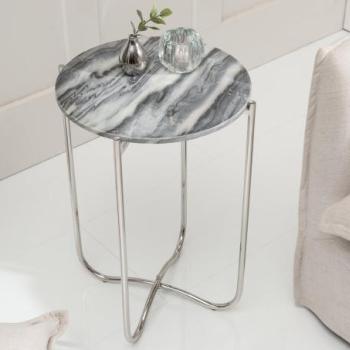 NOBLE II szürke márvány dohányzóasztal 38cm kép