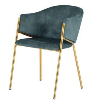 NOBLESSE kék bársony szék kép