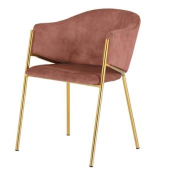 NOBLESSE rózsaszín bársony szék kép