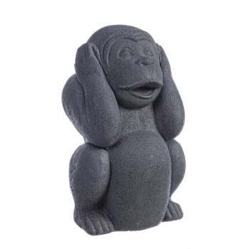 NOT HEAR MONKEY szürke dekoráció kép