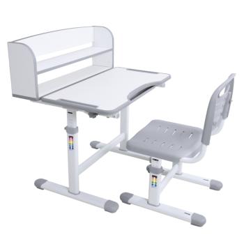 Növekvő íróasztal és szék, szürke/fehér, set ZION kép