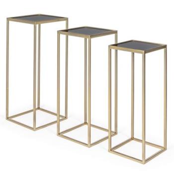 NUCLEOS arany acél lerakóasztal 31x31cm kép