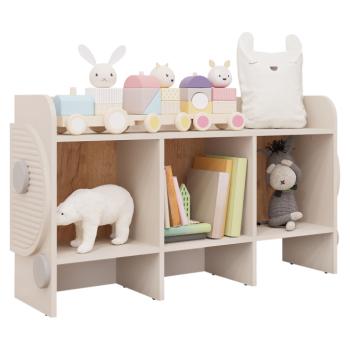 Nyitott polcos szekrény, kasmír/arany craft tölgy/szürke, PIGA kép