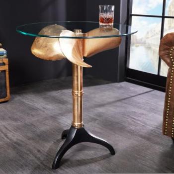 OCEAN arany alumínium dohányzóasztal 75cm kép