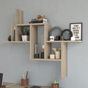 Odell Fiesta nyitott fali polc, tároló, 90x73,5x15 cm, sonoma kép