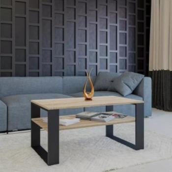 Odell MIX 1P dohányzóasztal, 90x50x58 cm, sonoma-fekete kép