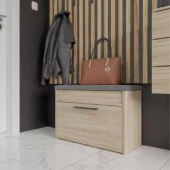 Odell Parma cipősszekrény üléssel és tárolóval, 60x49x35 cm, sonoma kép