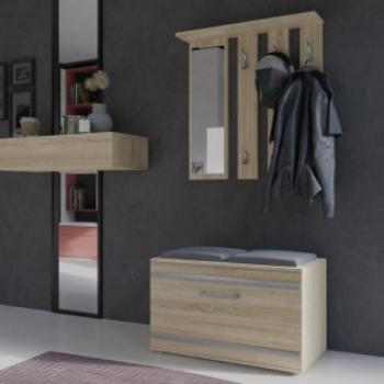 Odell Parma előszobafal, 100x81,5x15 cm, sonoma kép