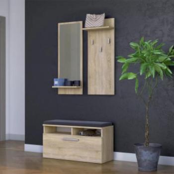 Odell Riva előszobafal, 35x90x16 cm, sonoma kép