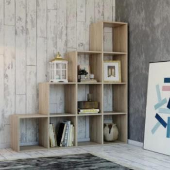 Odell Step 4X4 polc, 153x153x30 cm, sonoma kép