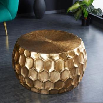 ORGANIC ORIENT arany alumínium dohányzóasztal 70cm kép