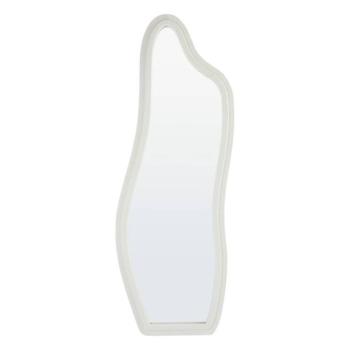 Organikus fali tükör fehér MDF kerettel 160 x 58 cm - ÉCLIPSE kép