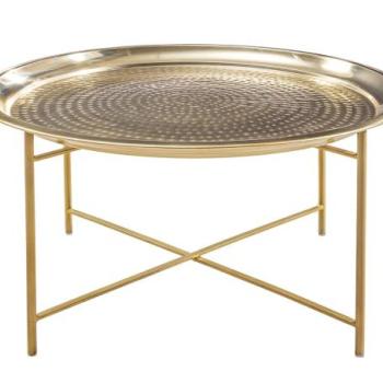 ORIENT sárgaréz dohányzóasztal levehető tálca kép