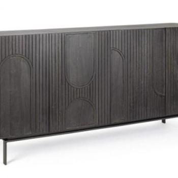 ORISSA Fekete Mangófa Tálalószekrény kép