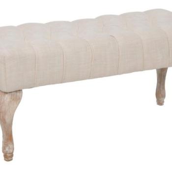 Pad 100cm, bézs, tölgy színű lábbal - ROMANTIQUE kép