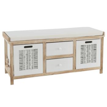 Pad négy fiókkal, fehér/mézsárga, LINORA NEW kép