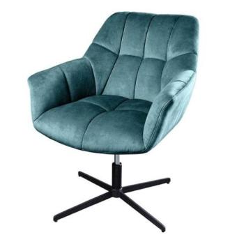 PAPILLON kék bársony fotel kép