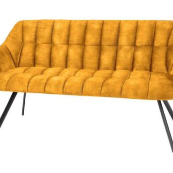 PAPILLON mustársárga bársony ülőpad 165cm kép