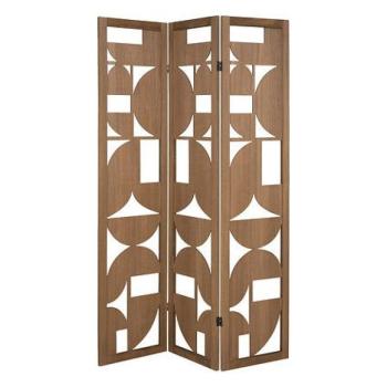 Paraván, 3 részes, fa, barna - MOHICAN kép