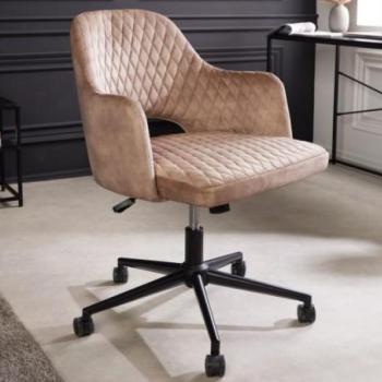 PARIS bézs bársony irodai szék kép