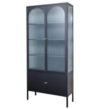 PARIS fekete üveg vitrin 180cm kép