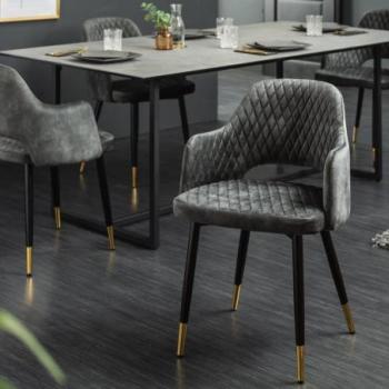 PARIS sötétzöld bársony szék kép