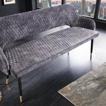 PARIS szürke bársony ülőpad 160cm kép