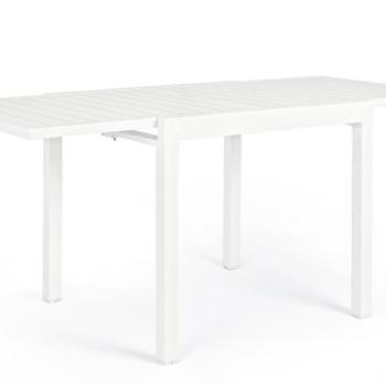 PELAGIUS fehér 6 személyes bővíthető kerti étkezőasztal 83-166cm kép