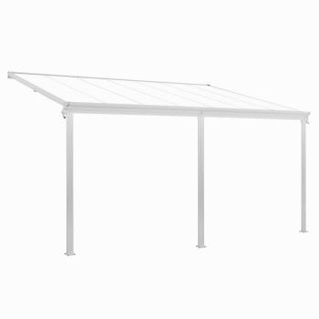 Pergola Borneo 4,9x3m fehér duplafalú szerkezettel kép