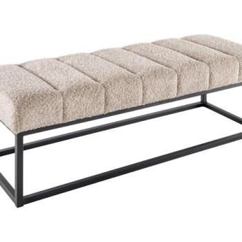 PETIT BEAUTÉ pezsgőszín bouclé ülőpad 110cm kép