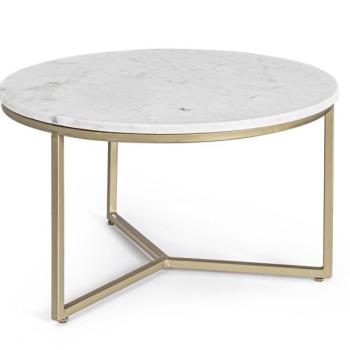 PHOENIX II fehér márvány dohányzóasztal 38cm kép