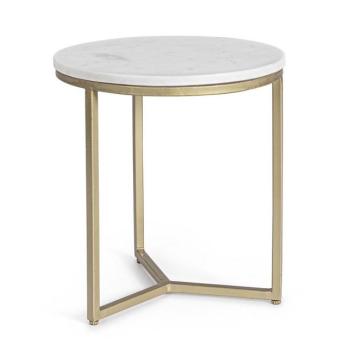 PHOENIX III fehér márvány dohányzóasztal 38cm kép