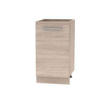PLUS barna mdf egyajtós alsó konyhaszekrény 45cm kép