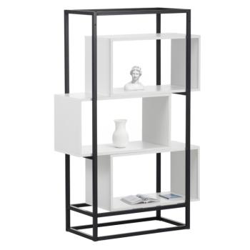 Polcállvány, fehér/fekete, KELIN kép