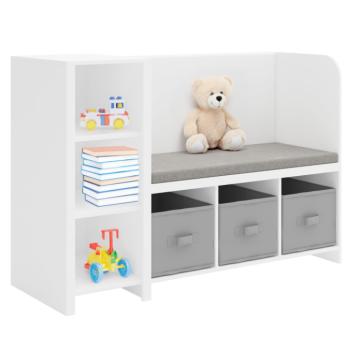 Polcállvány paddal, fehér/szürke, BENKO kép