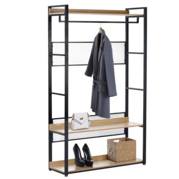 Polcállvány polcokkal, tölgy/fekete, KILOS NEW TYP 2 kép