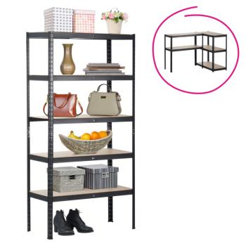 Polcállvány, tölgy/fekete, RADMAN kép