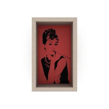 Pop art stílusú falipolc, 22x36 cm, piros - AUDREY kép