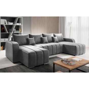 PORIMA U szürke bársony ülőgarnitúra kép