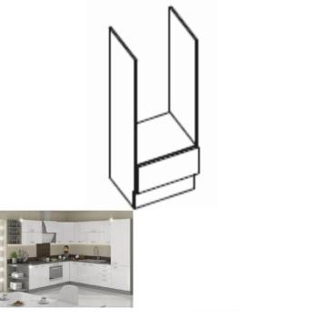 PRADO B fehér mdf alsó konyhaszekrény 60cm kép