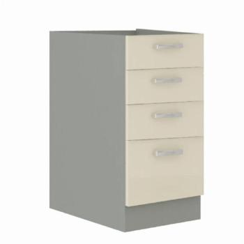PRADO bézs mdf fiókos alsó konyhaszekrény 40cm kép