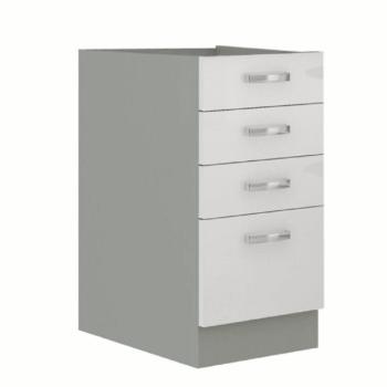 PRADO fehér mdf fiókos alsó konyhaszekrény 40cm kép