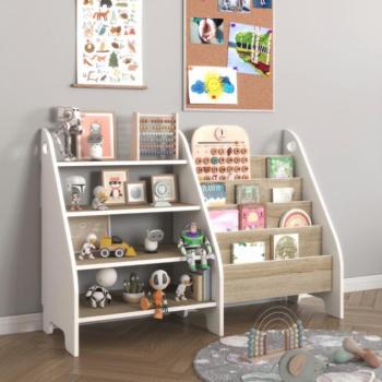 Praktikus Montessori 2in1 polc gyerekeknek - sonoma + fehér kép