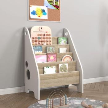Praktikus Montessori könyvespolc gyerekeknek - sonoma + white kép