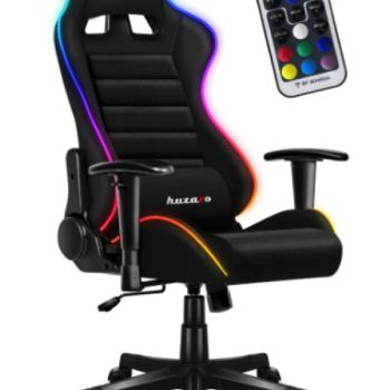 Professzionális LED gamer szék FORCE 6.0 fekete kép