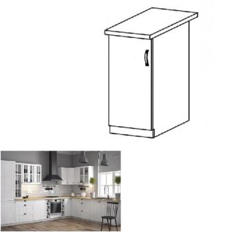 PROVANCE fehér mdf alsó konyhaszekrény balos 30cm kép